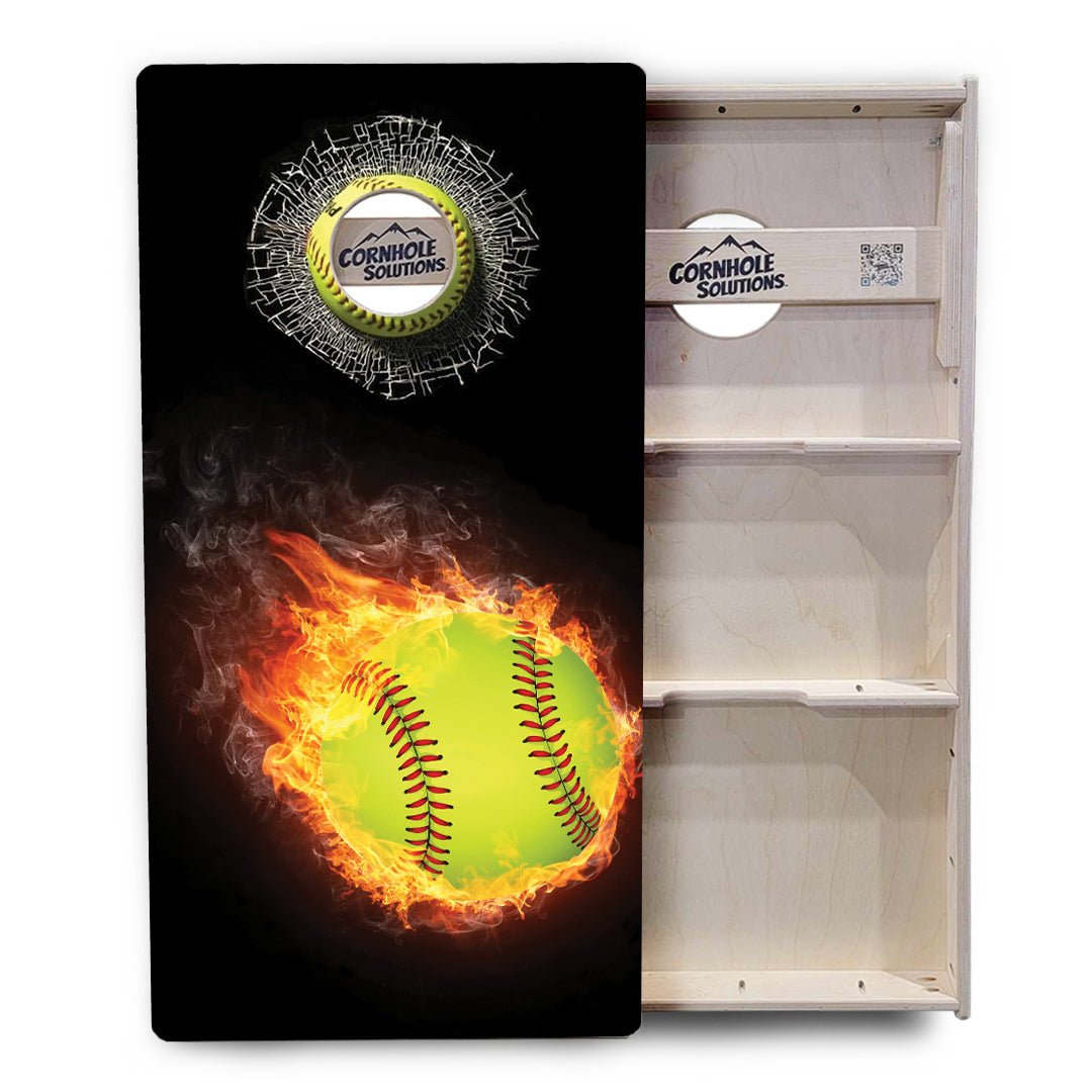 Fire Softball Cornhole Boards – Tournament Series