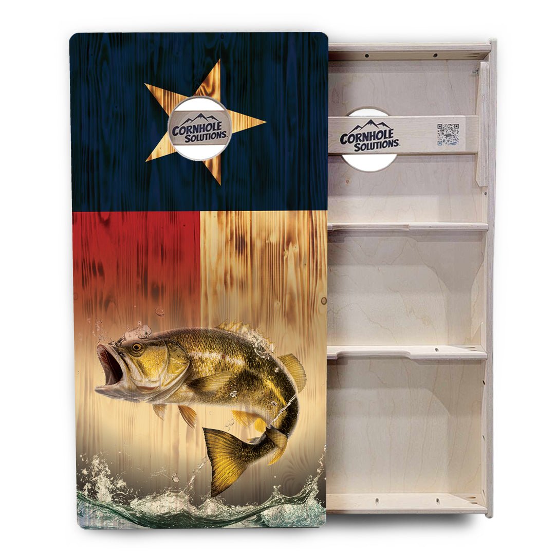 Texas Flag Deer & Fish Cornhole Boards – Tournament Series