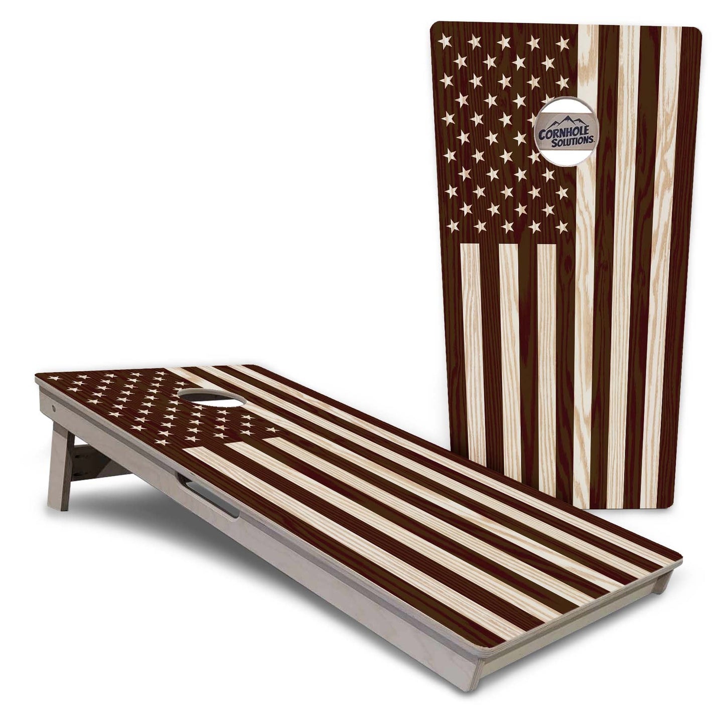 Stained Flag & Eagle Cornhole Boards - Professional Tournament Series