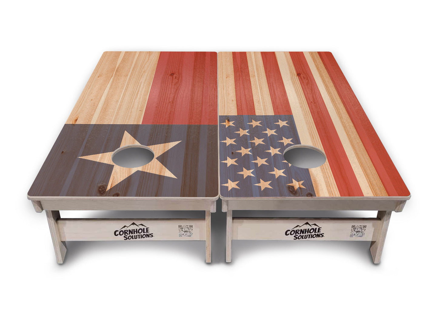 Faded USA/TX Flag Cornhole Boards - Professional Tournament Series