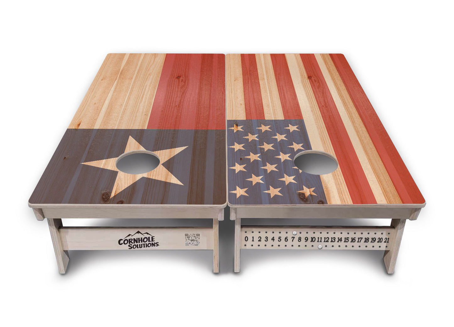 Faded USA/TX Flag Cornhole Boards - Professional Tournament Series