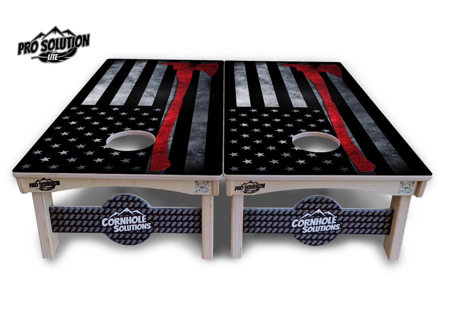 Axe Flag Cornhole Boards - Pro Solution Lite Series