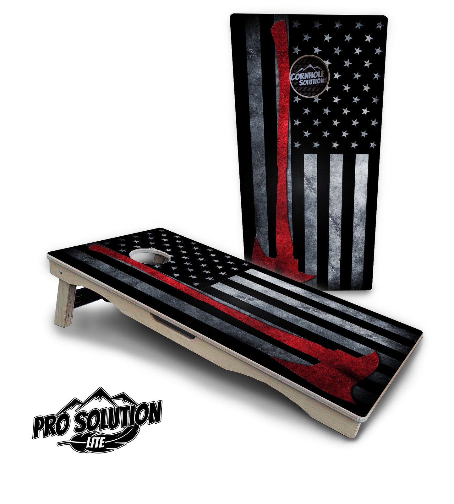 Axe Flag Cornhole Boards - Pro Solution Lite Series