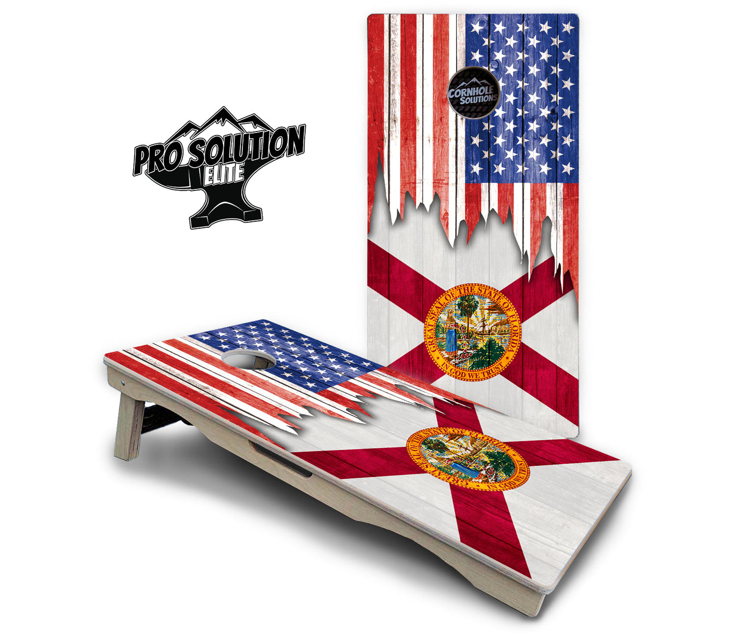 State Flag Designs Alabama to Georgia Cornhole Boards - Pro Solution Elite Series