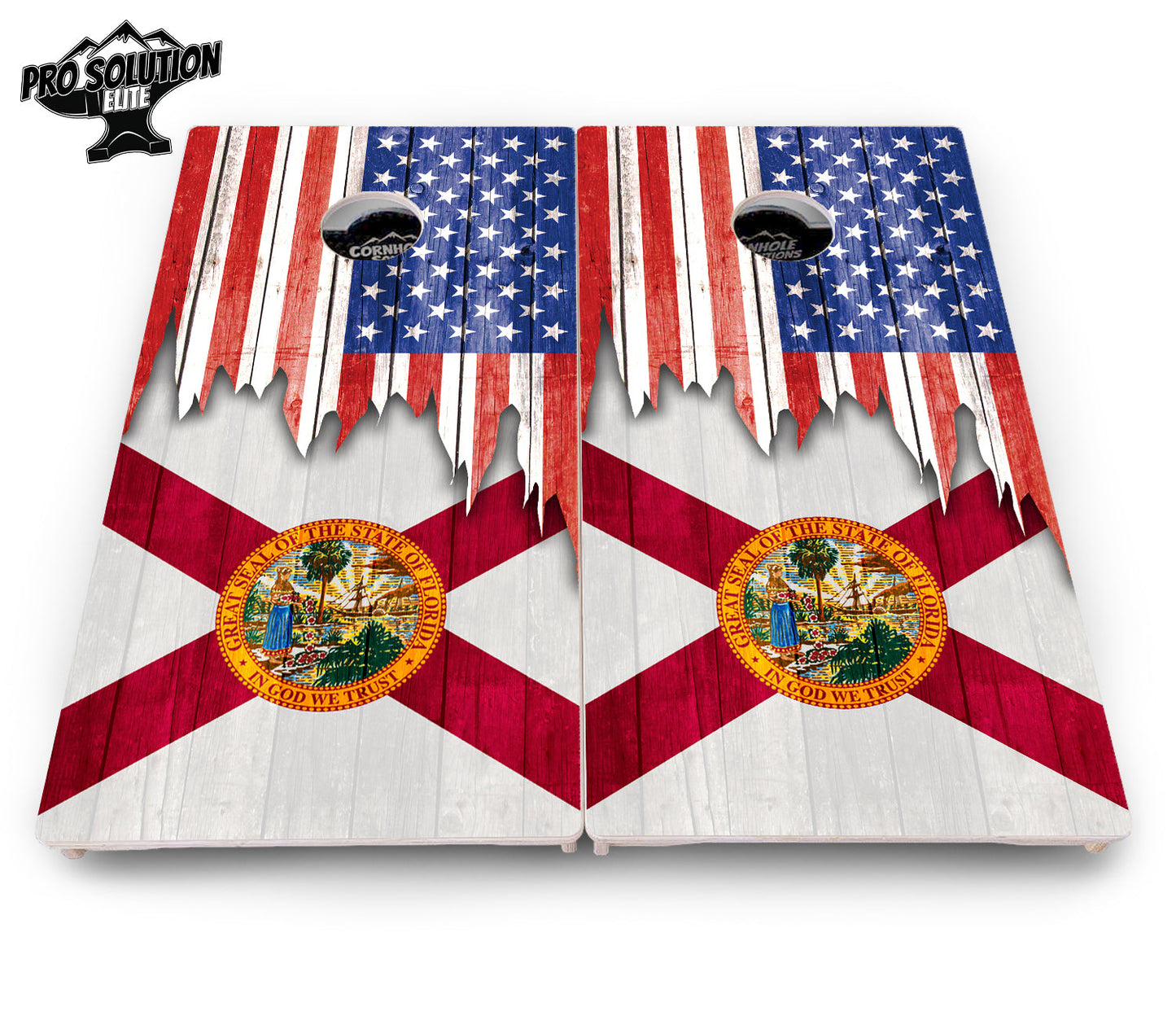 State Flag Designs Alabama to Georgia Cornhole Boards - Pro Solution Elite Series