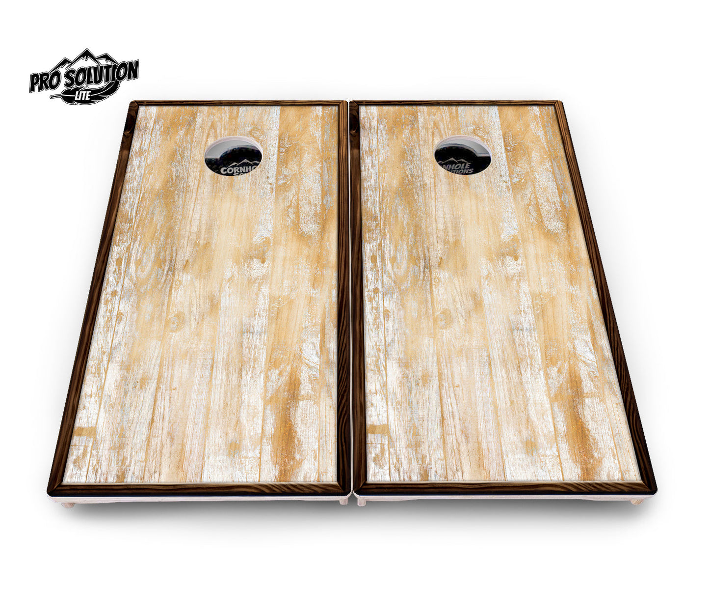 Rustic Frame Wood Cornhole Boards - Pro Solution Lite Series