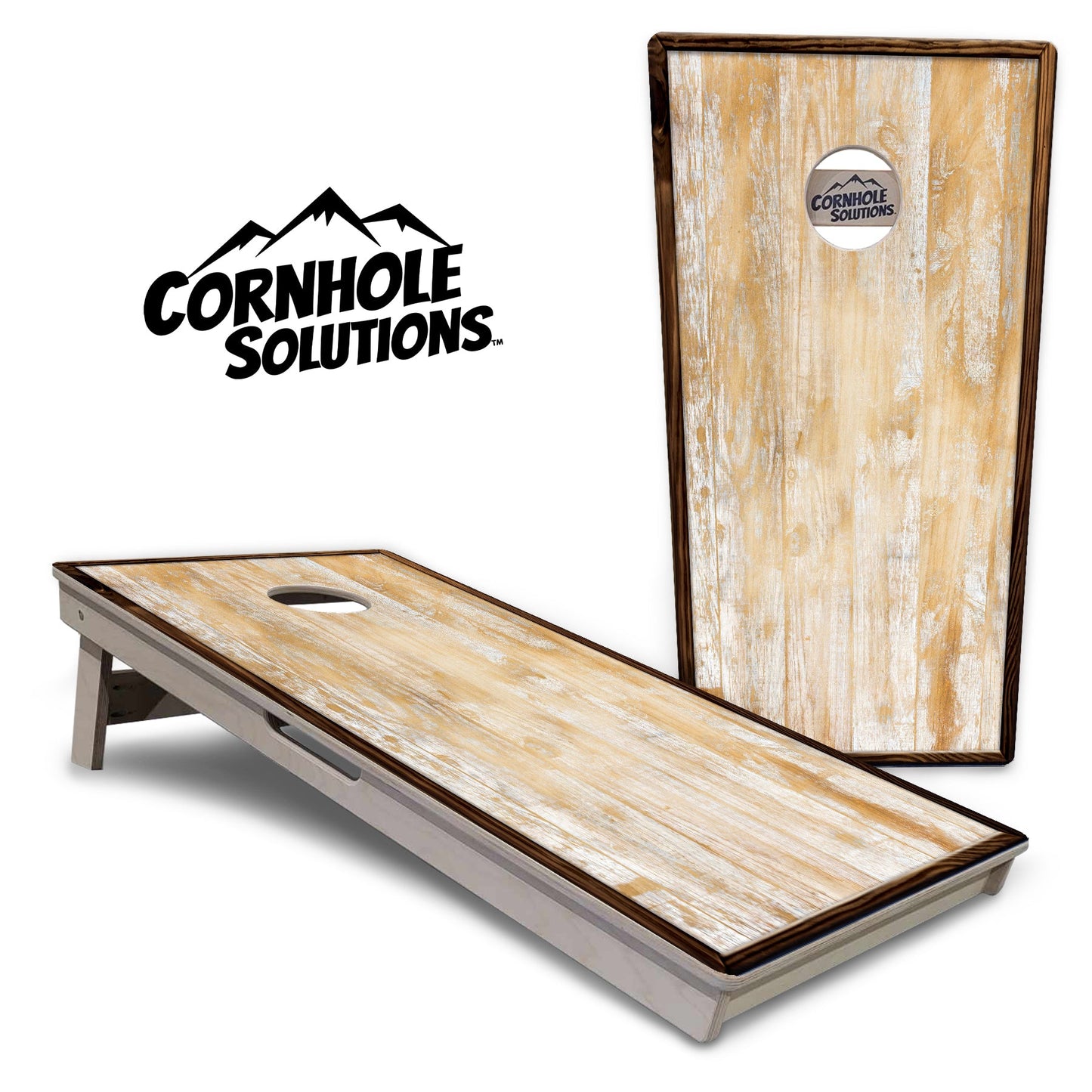 Rustic Frame Wood Cornhole Boards - Professional Tournament Series