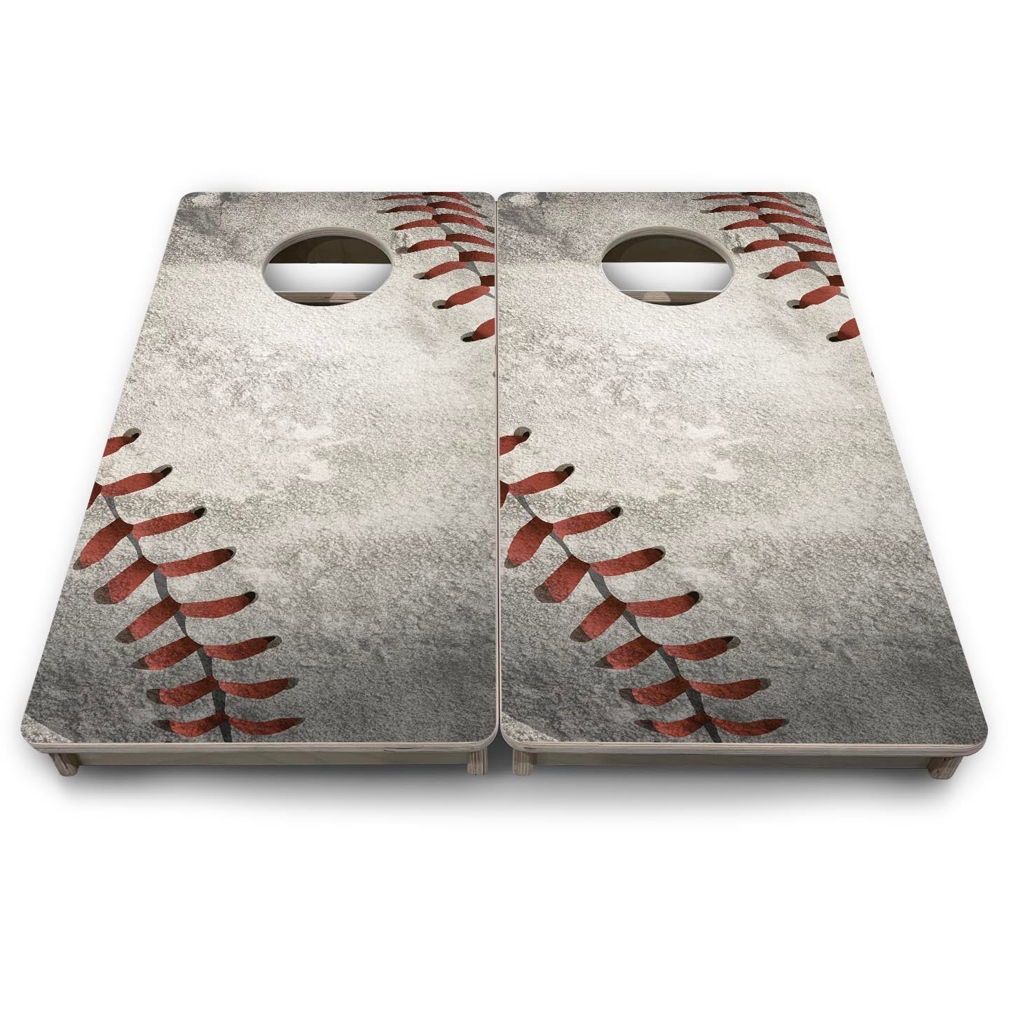 Worn Baseball - Mini or Vacation Size Cornhole Boards