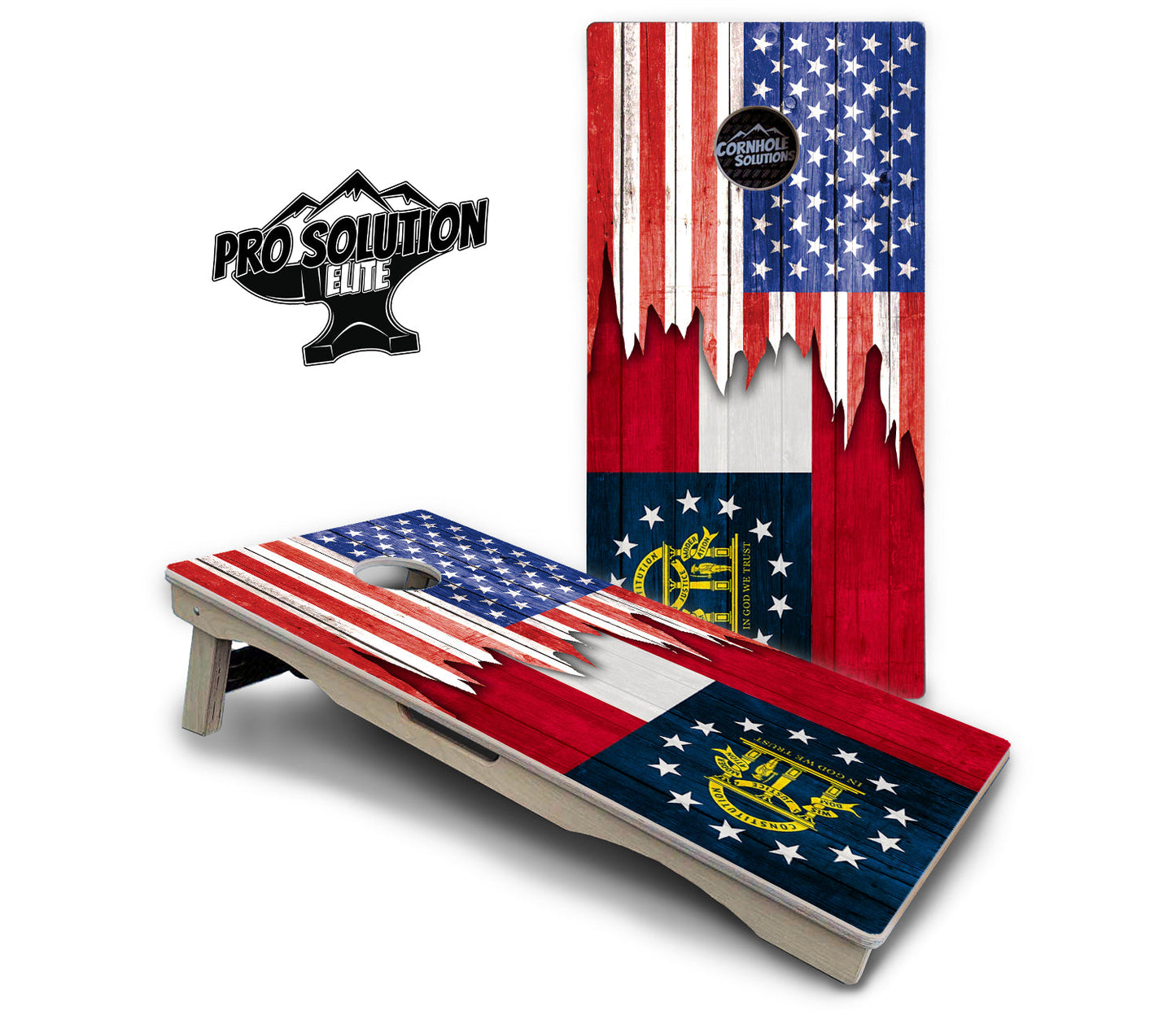 State Flag Designs Alabama to Georgia Cornhole Boards - Pro Solution Elite Series