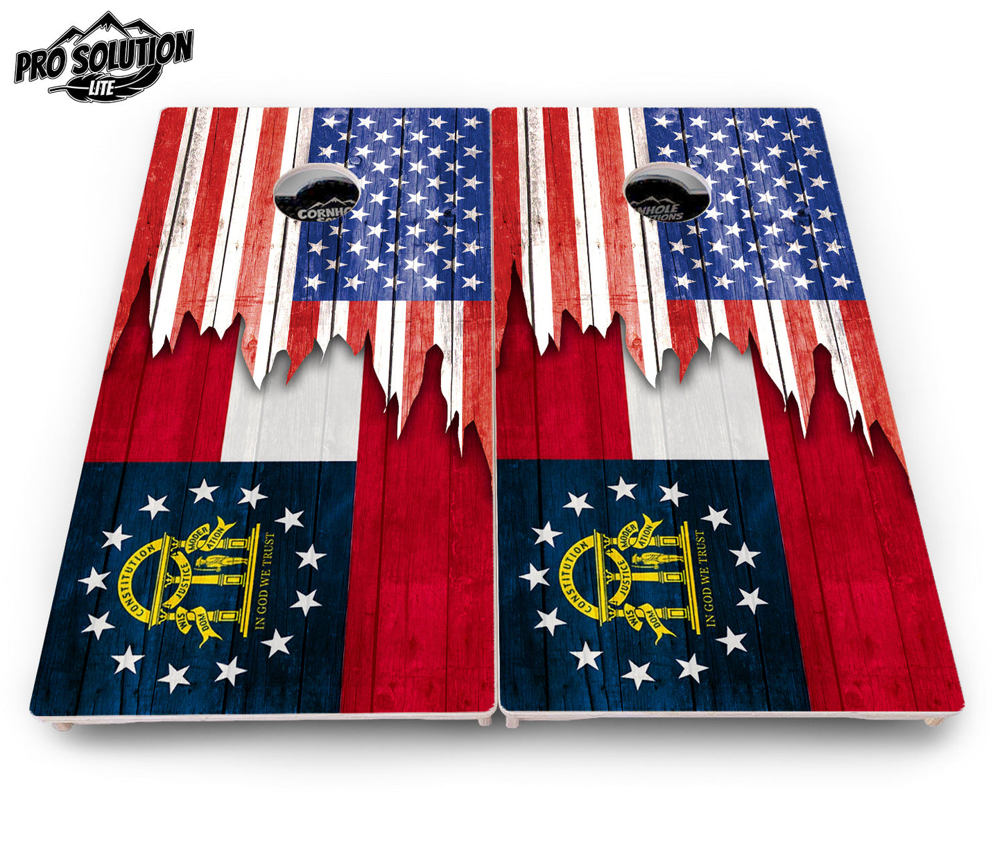 State Flag Designs Alabama to Georgia Cornhole Boards - Pro Solution Lite Series