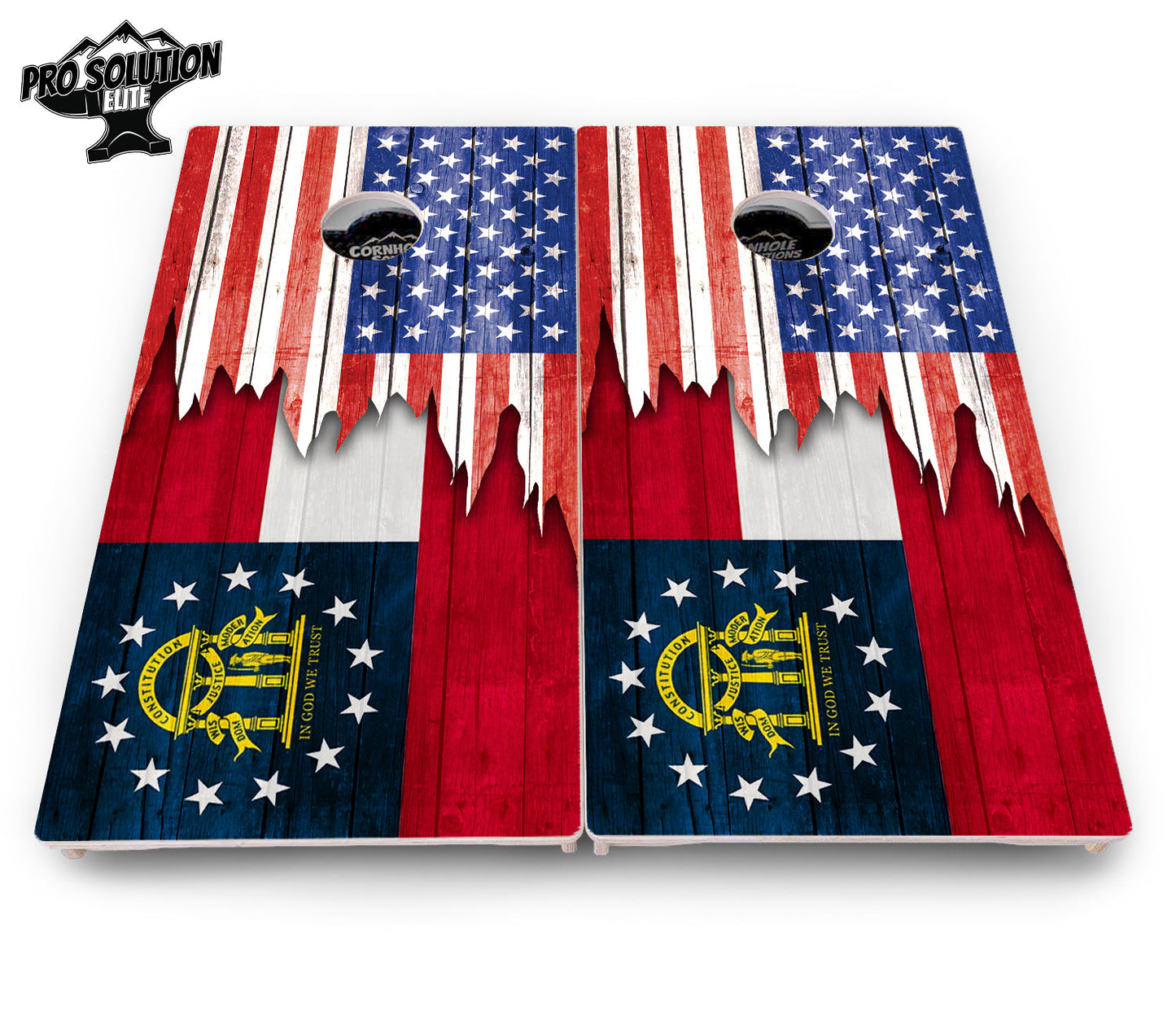 State Flag Designs Alabama to Georgia Cornhole Boards - Pro Solution Elite Series