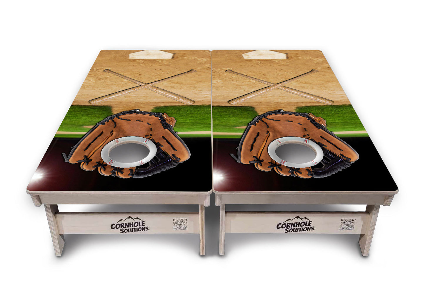Baseball Theme Cornhole Boards - Professional Tournament Series