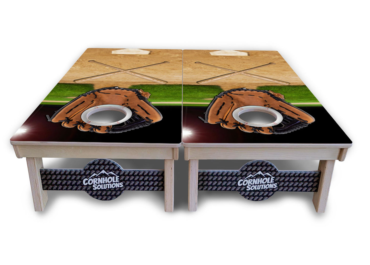 Baseball Theme Cornhole Boards - Professional Tournament Series