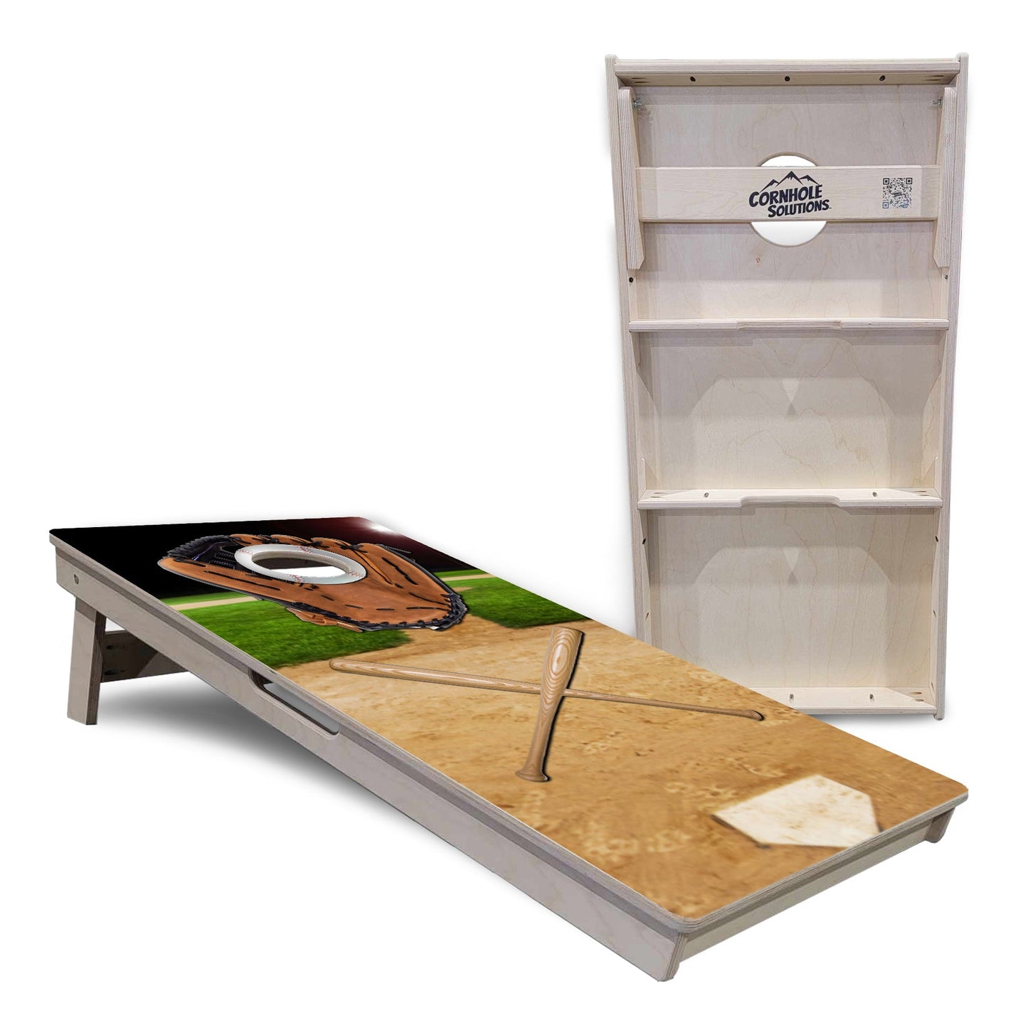 Baseball Theme Cornhole Boards - Professional Tournament Series