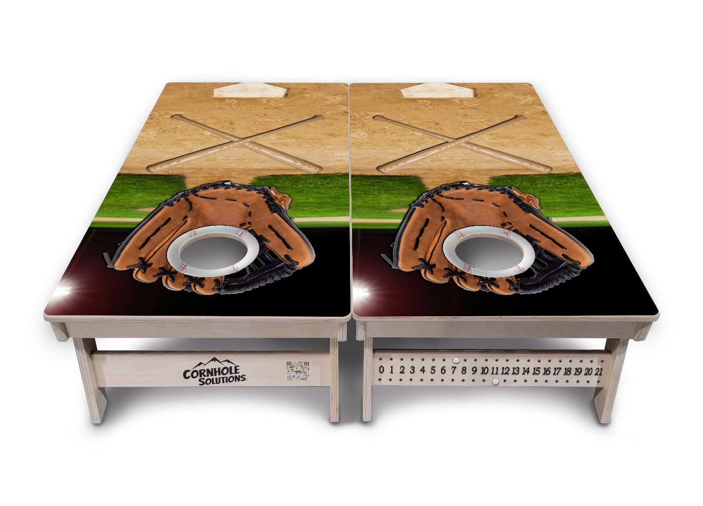 Baseball Theme Cornhole Boards - Professional Tournament Series