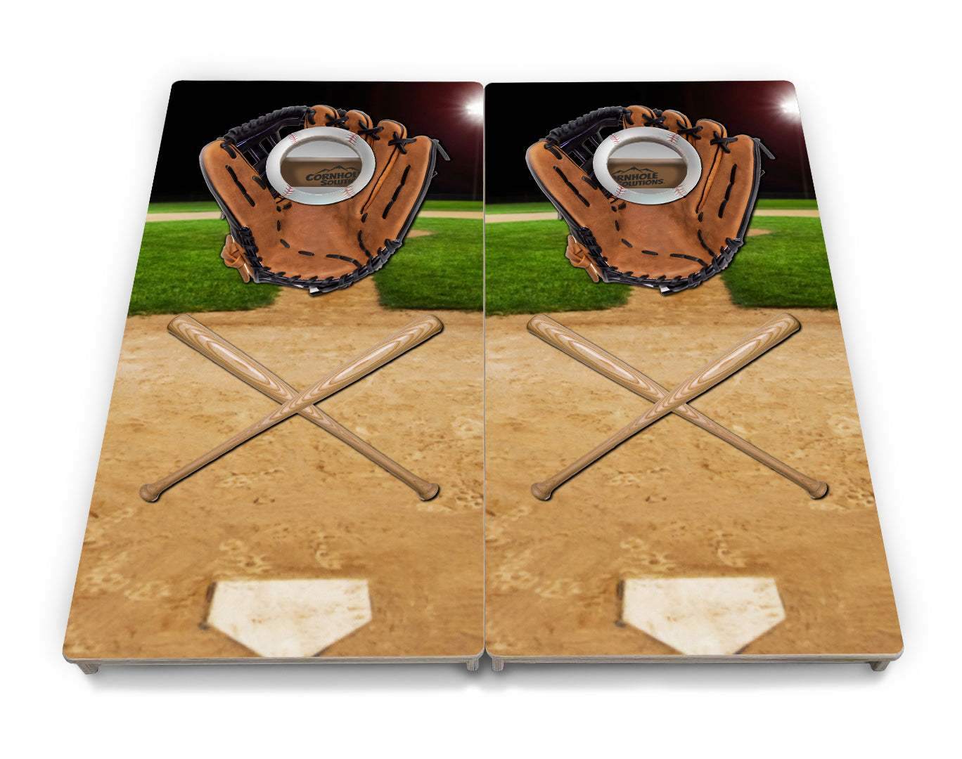 Baseball Theme Cornhole Boards - Professional Tournament Series