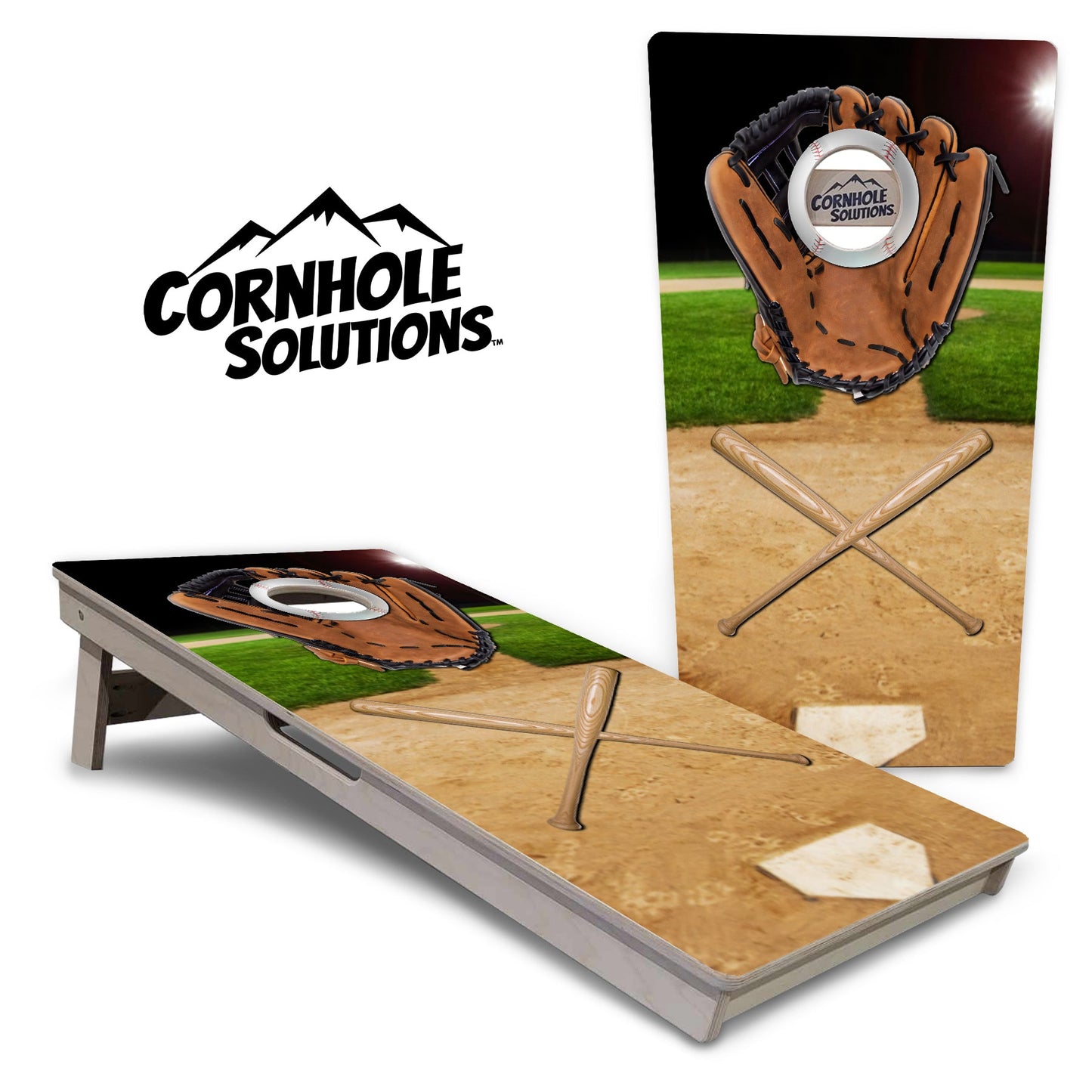 Baseball Theme Cornhole Boards - Professional Tournament Series