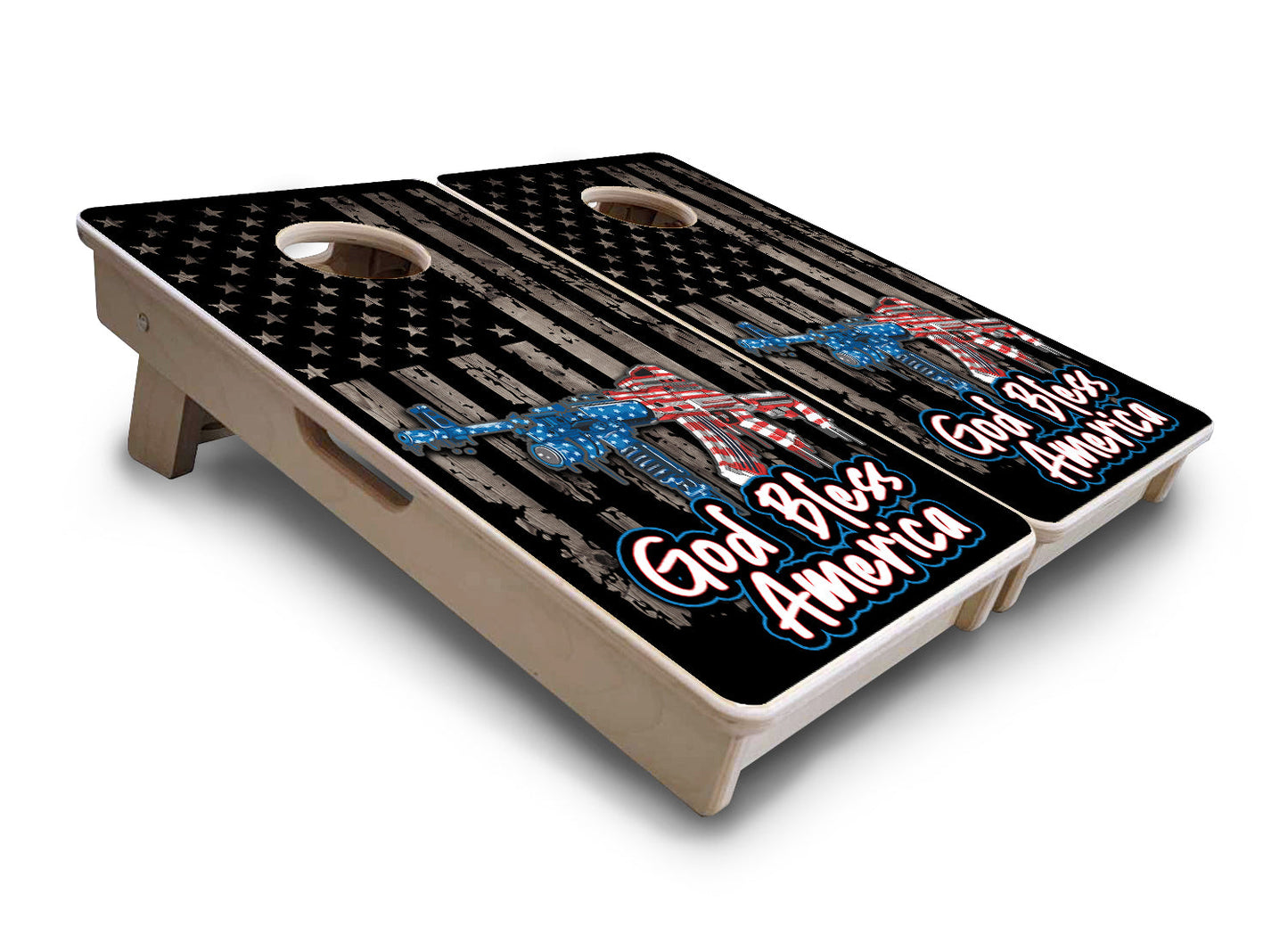 God Bless America - Mini or Vacation Size Cornhole Boards