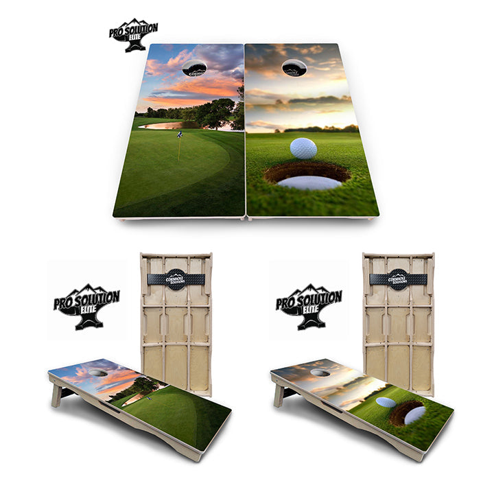 Golf Course Sunset Cornhole Boards - Pro Solution Elite Series