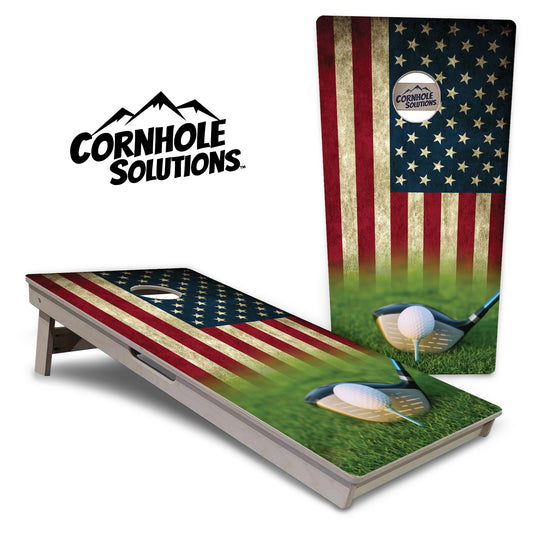 Golf Tee Flag Cornhole Boards - Professional Tournament Series