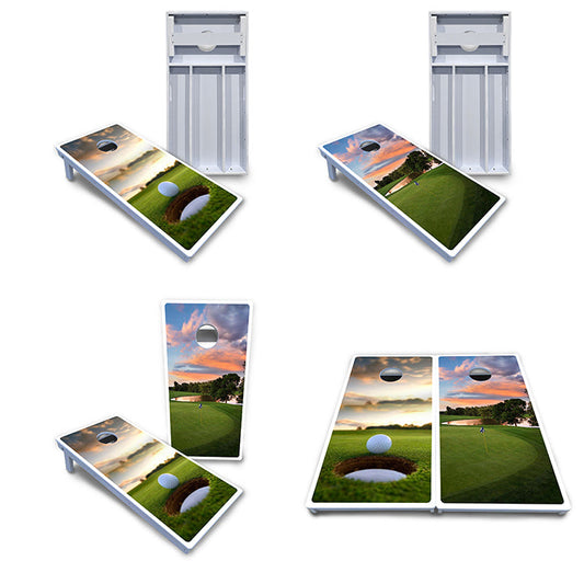 Golf Course Sunset Cornhole Boards - All Weather Series