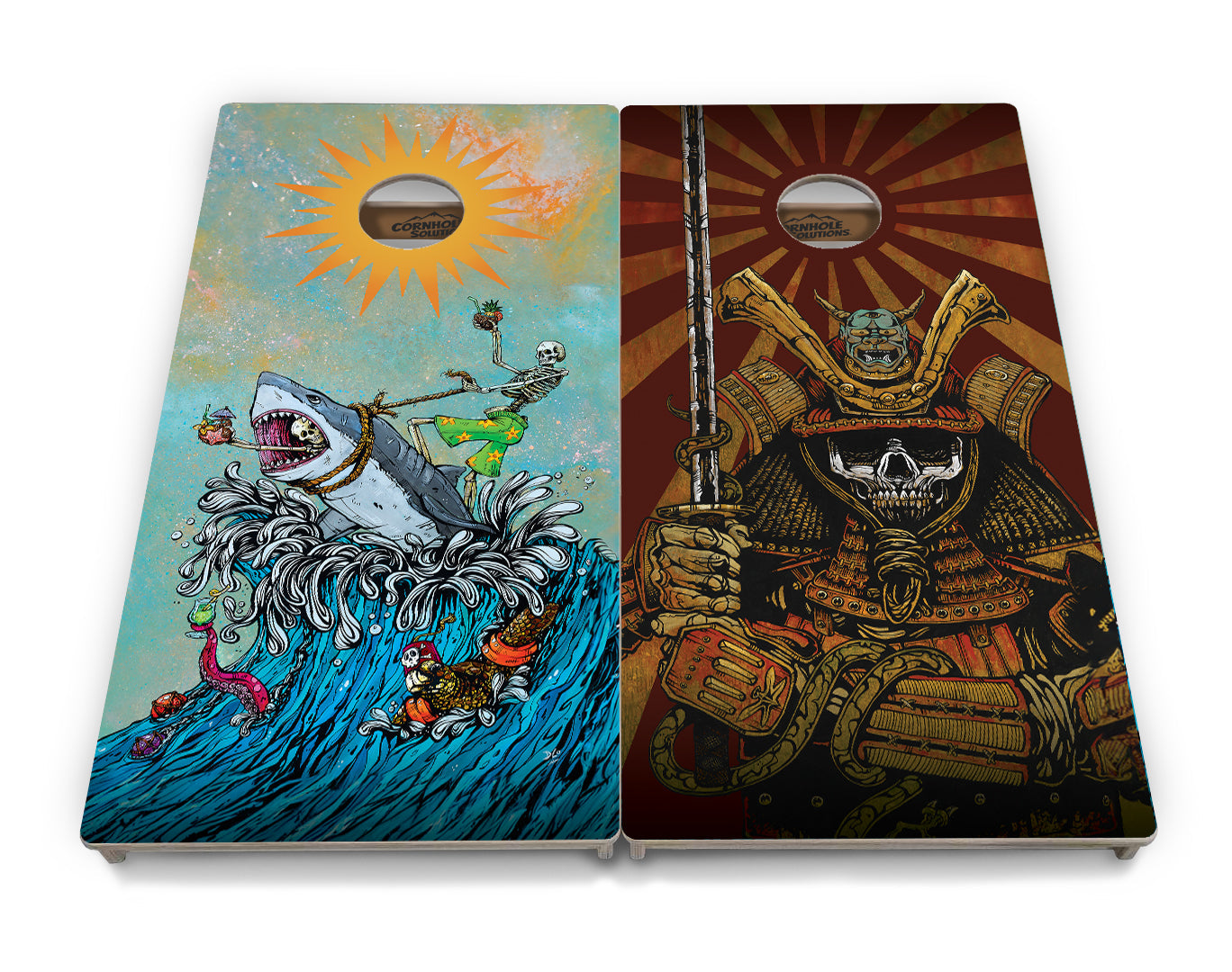 Artist Series Cornhole Boards - Professional Tournament Series - Split Design