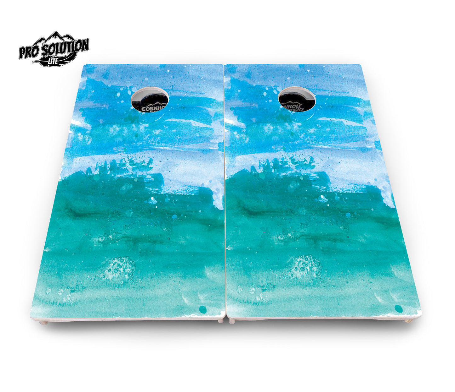 Blue Green Paint Cornhole Boards - Pro Solution Lite Series