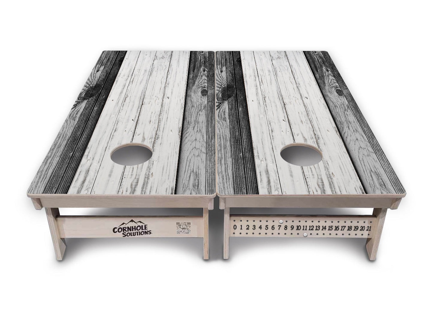 Grey Two Tone Slats Cornhole Boards - Professional Tournament Series