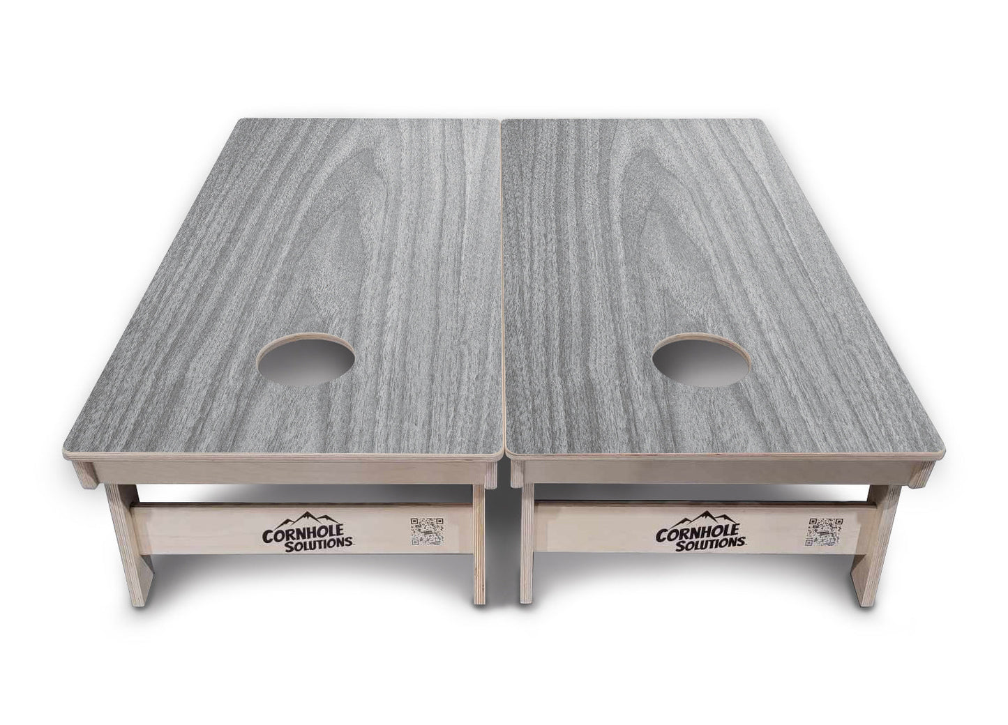 Light Grey Wood Cornhole Boards - Professional Tournament Series