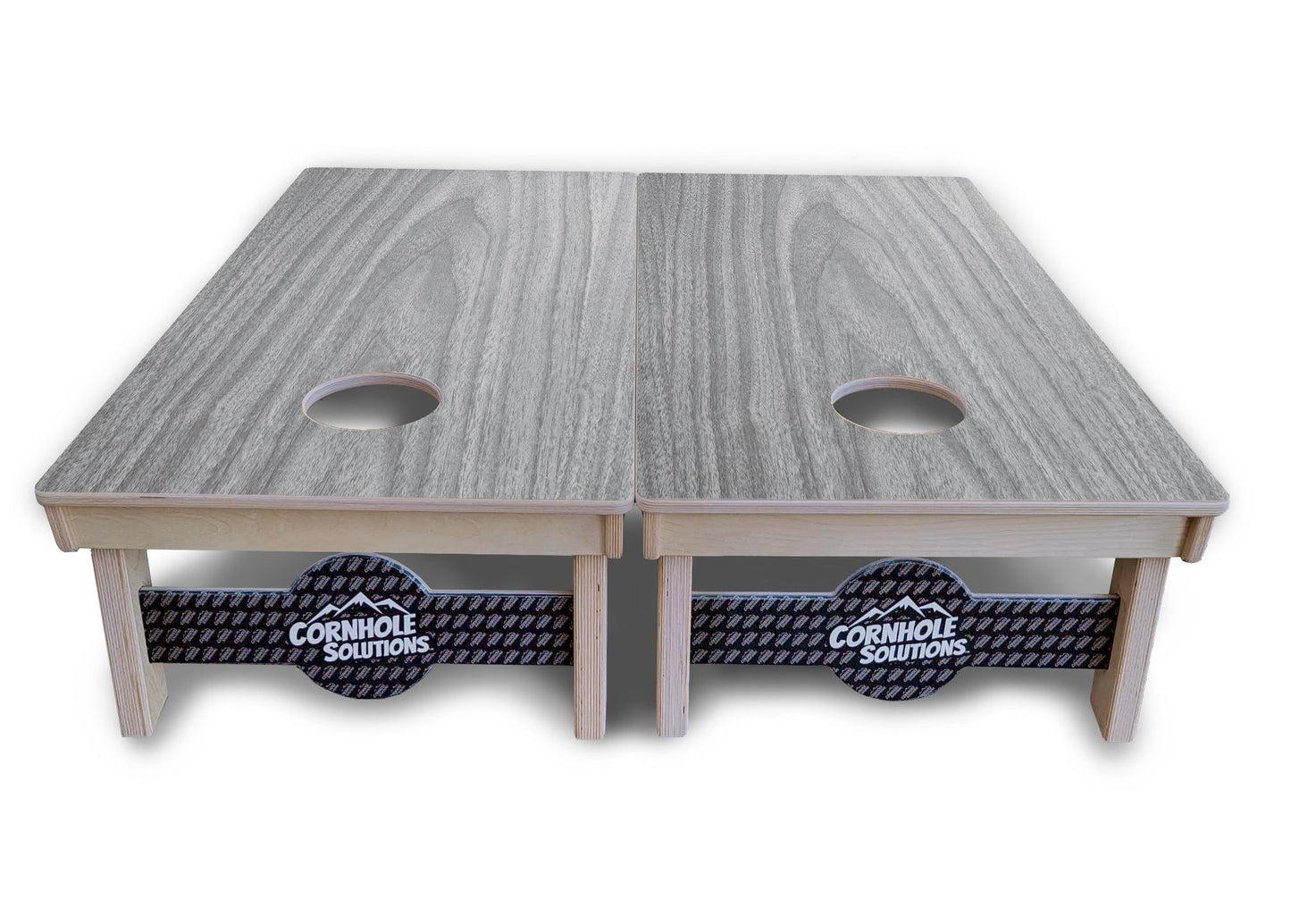 Light Grey Wood Cornhole Boards - Professional Tournament Series