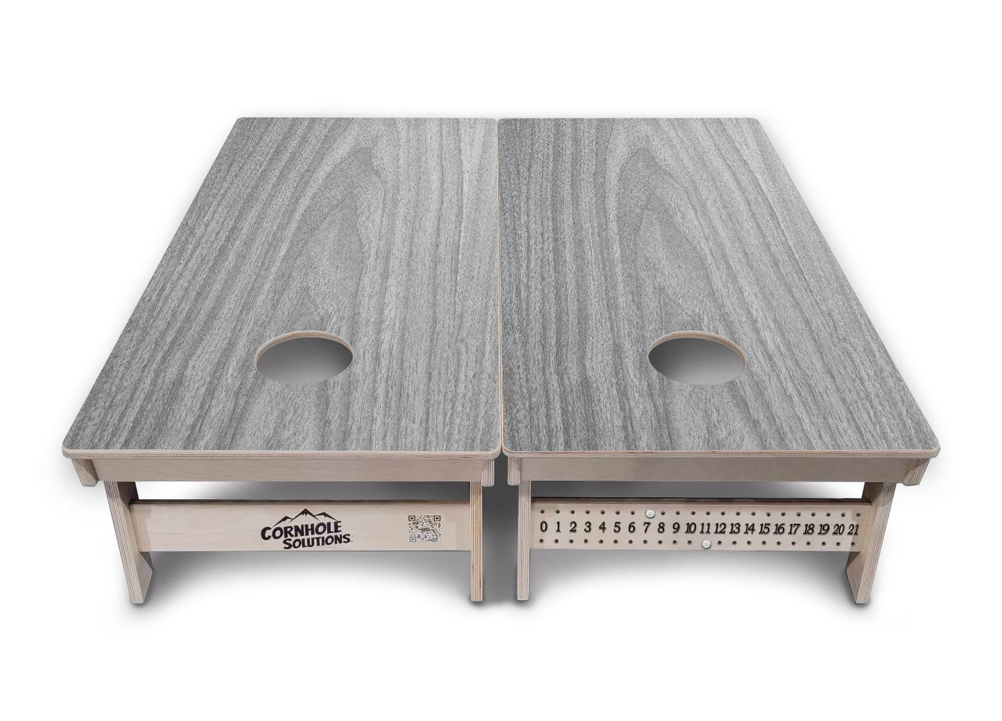 Light Grey Wood Cornhole Boards - Professional Tournament Series