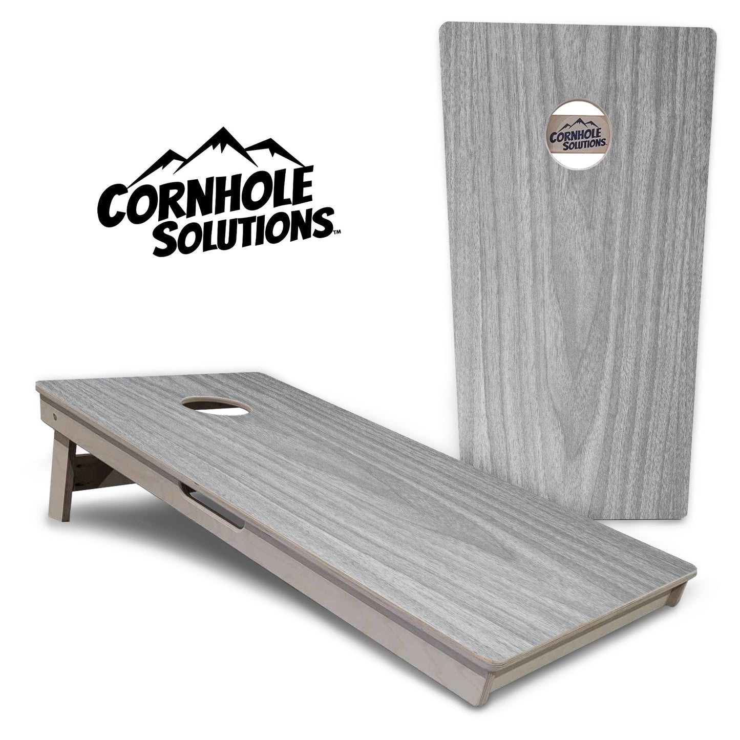 Light Grey Wood Cornhole Boards - Professional Tournament Series