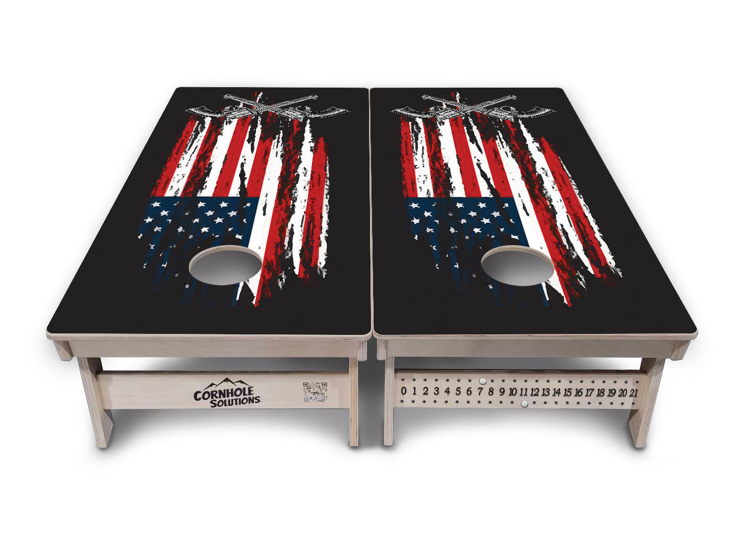Guns and Flag Cornhole Boards - Professional Tournament Series