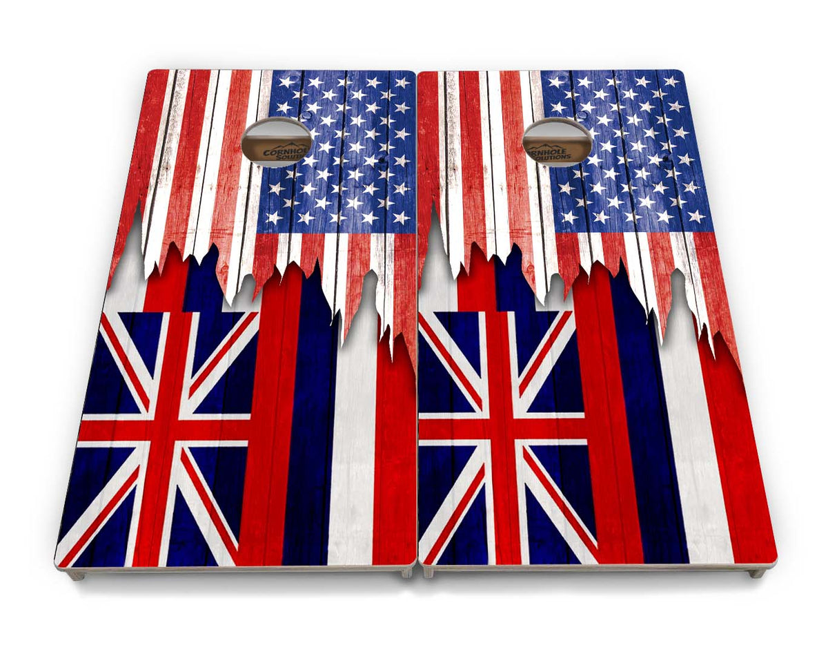 State Flag Cornhole Boards – HI–MD – Tournament Series