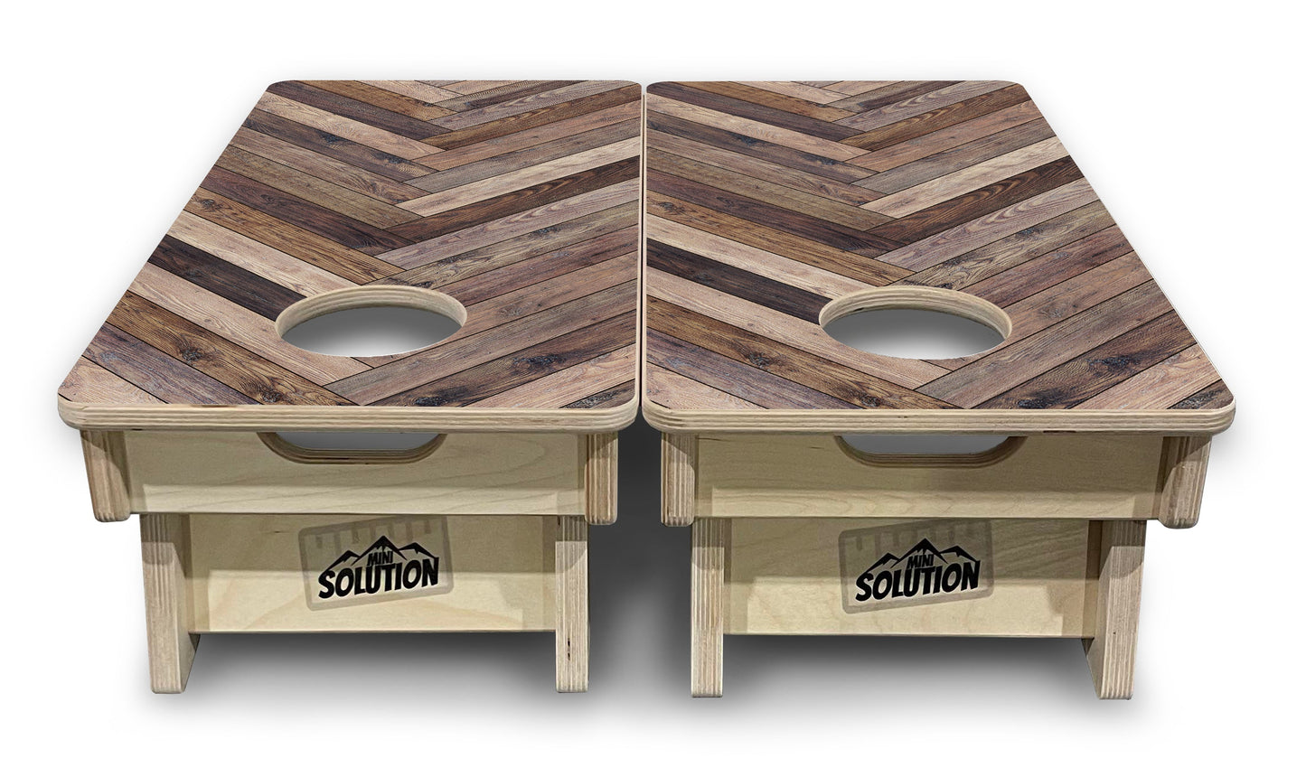 Mini Cornhole Boards - Herringbone Designs
