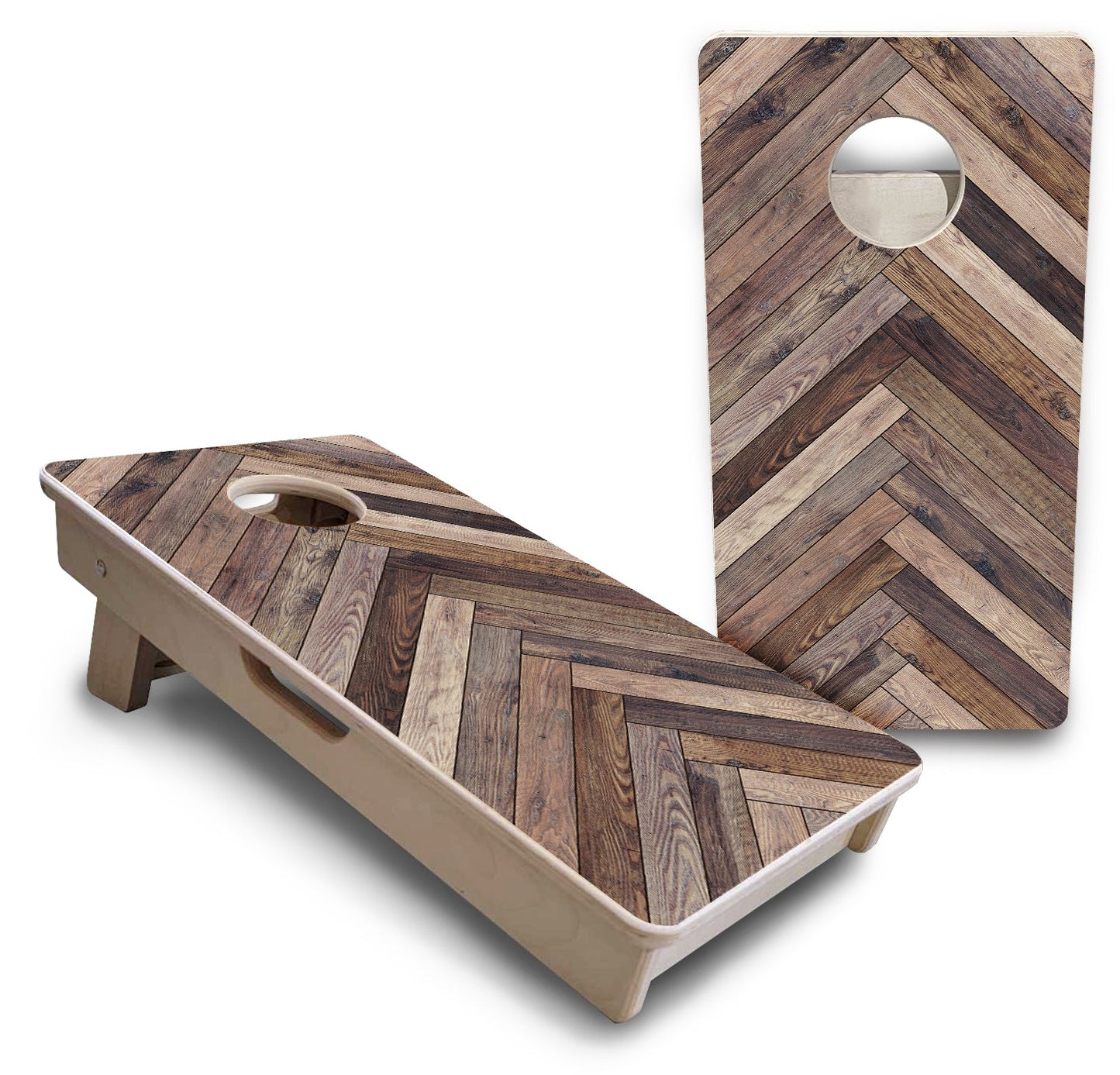 Mini Cornhole Boards - Herringbone Designs