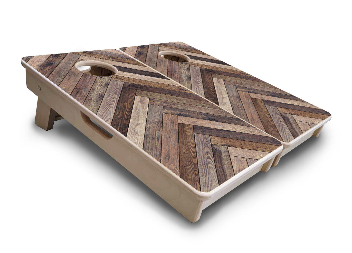 Mini Cornhole Boards - Herringbone Designs