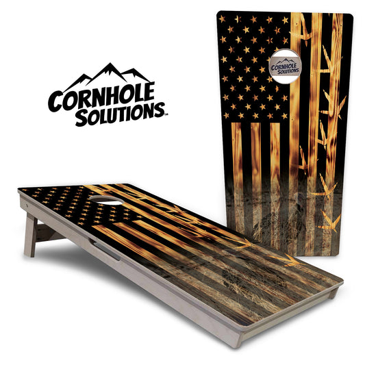 Hidden Turkey Flag Cornhole Boards - Professional Tournament Series