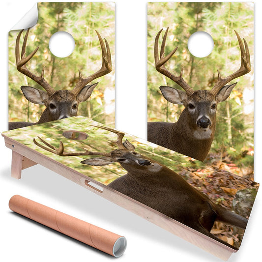 Deer In The Woods - Cornhole Board Wrap - Set of 2