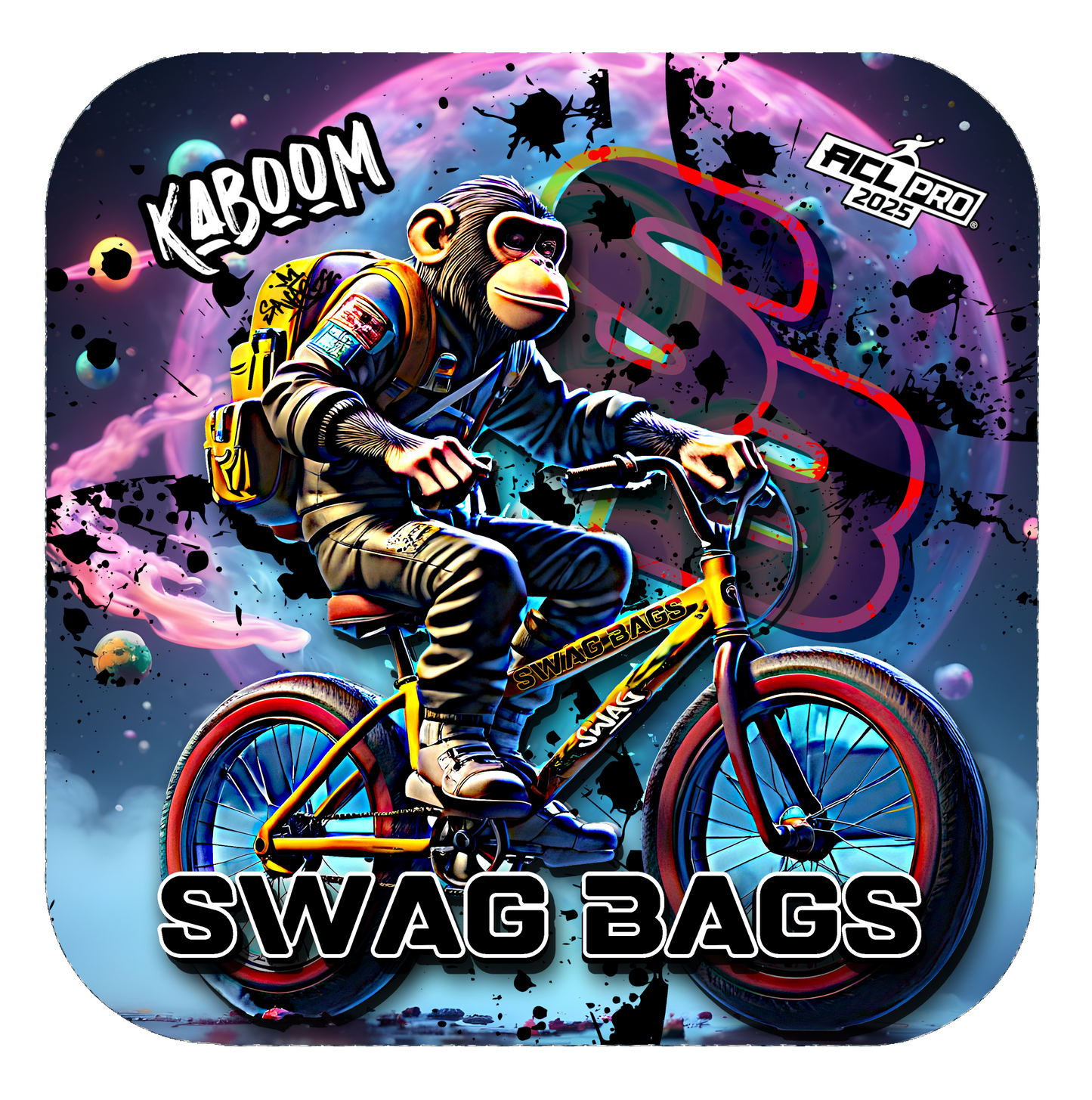 Swag Bags Cornhole - Monkey Ride - Kaboom