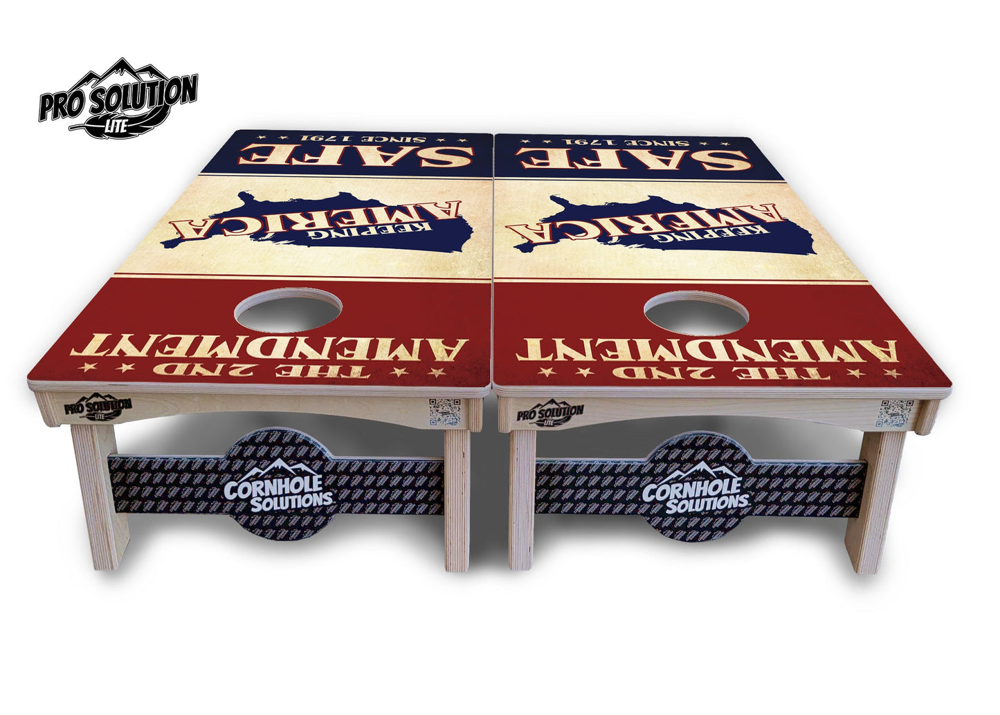 2nd Amendment Flyer Cornhole Boards - Pro Solution Lite Series