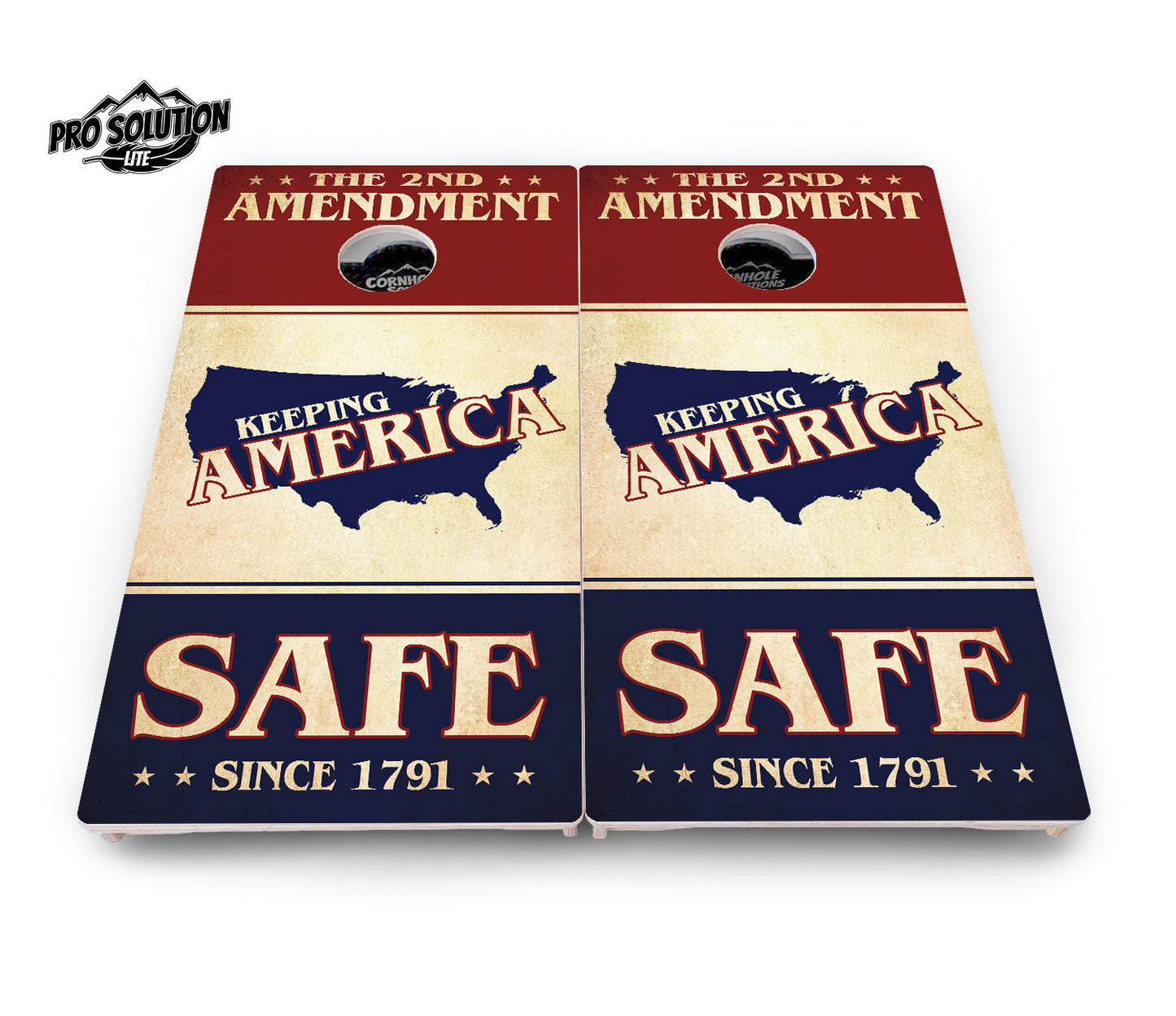 2nd Amendment Flyer Cornhole Boards - Pro Solution Lite Series