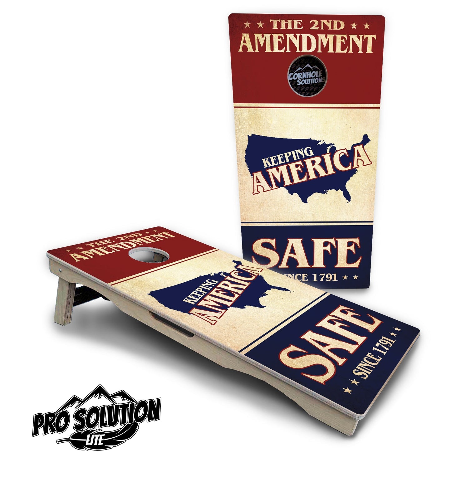 2nd Amendment Flyer Cornhole Boards - Pro Solution Lite Series