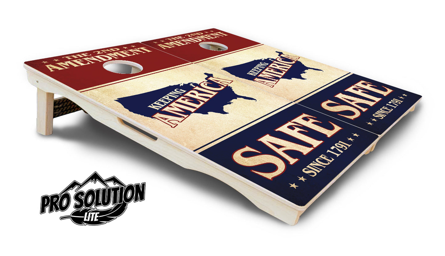 2nd Amendment Flyer Cornhole Boards - Pro Solution Lite Series