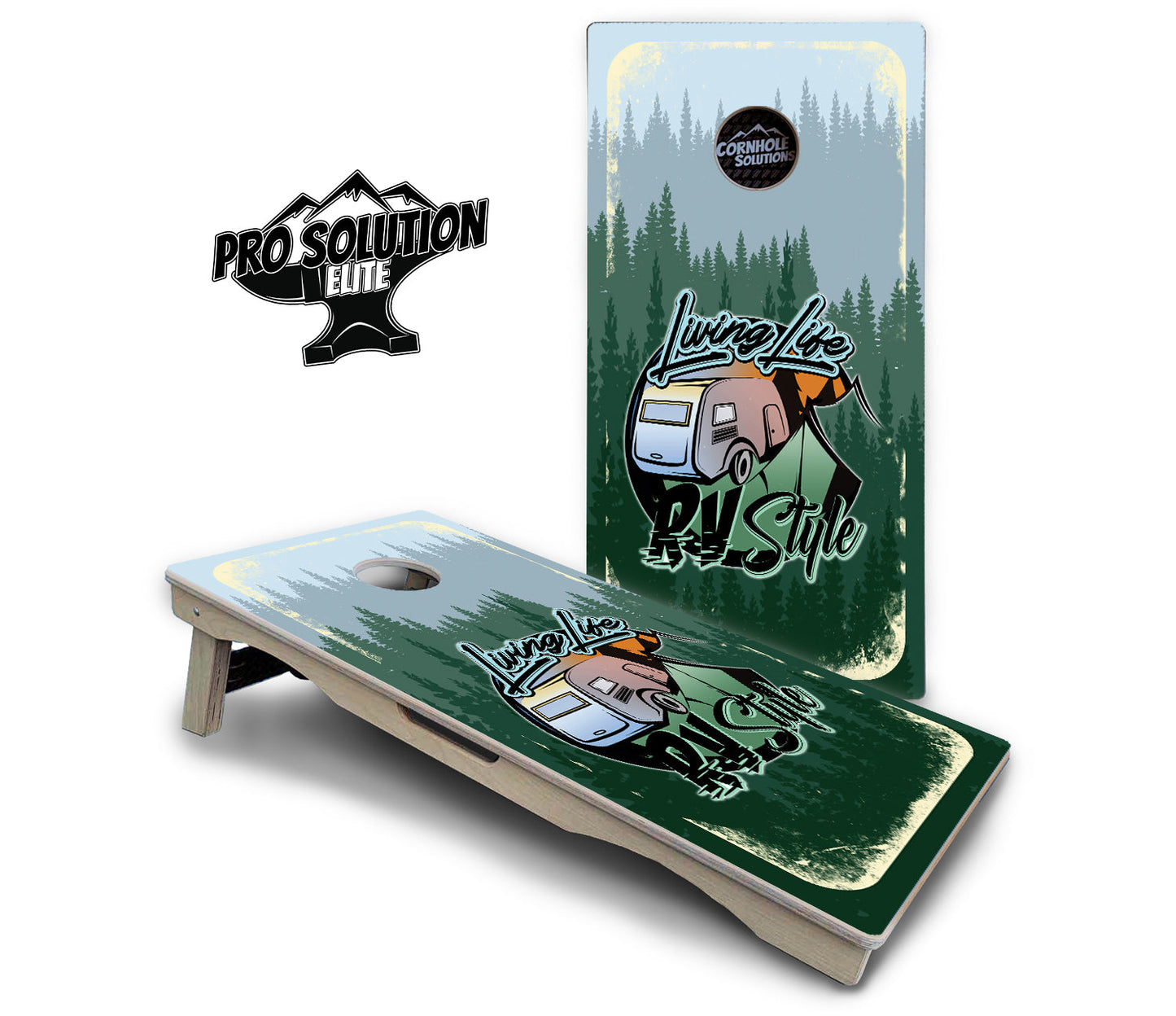 Living Life RV Style Cornhole Boards - Pro Solution Elite Series