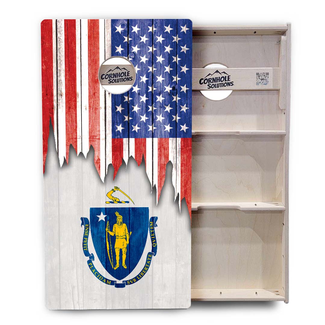 State Flags Massachusetts to New Jersey Cornhole Boards - Professional Tournament Series