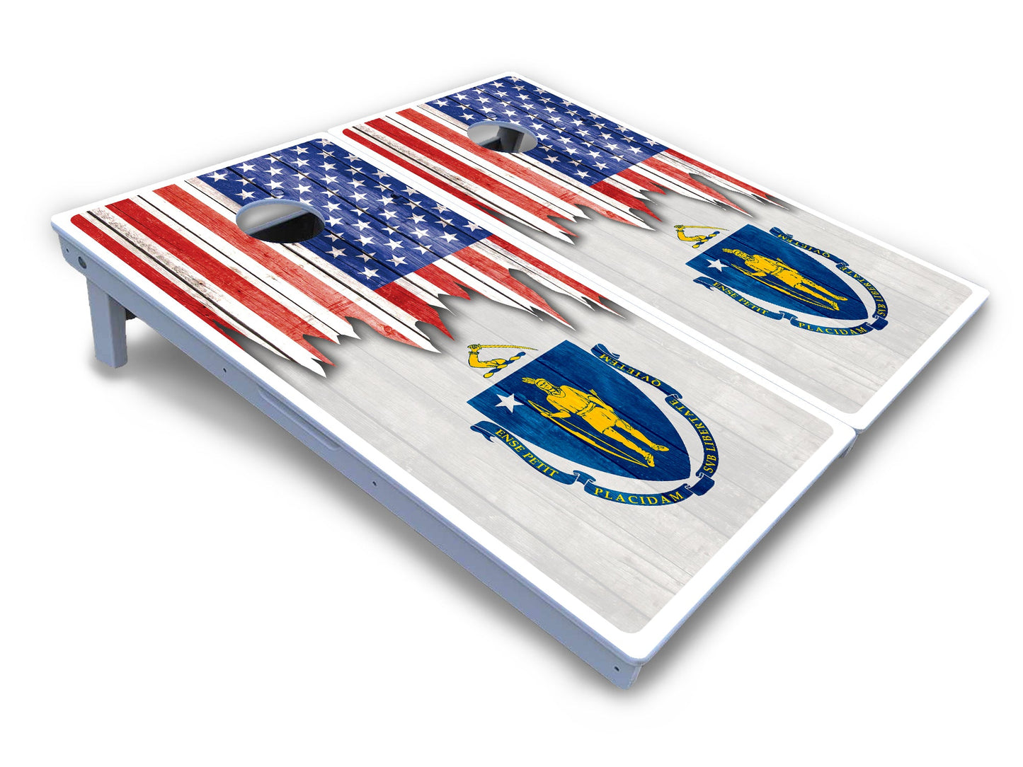 State Flag Designs Massachusetts to New Jersey Cornhole Boards - All Weather Series