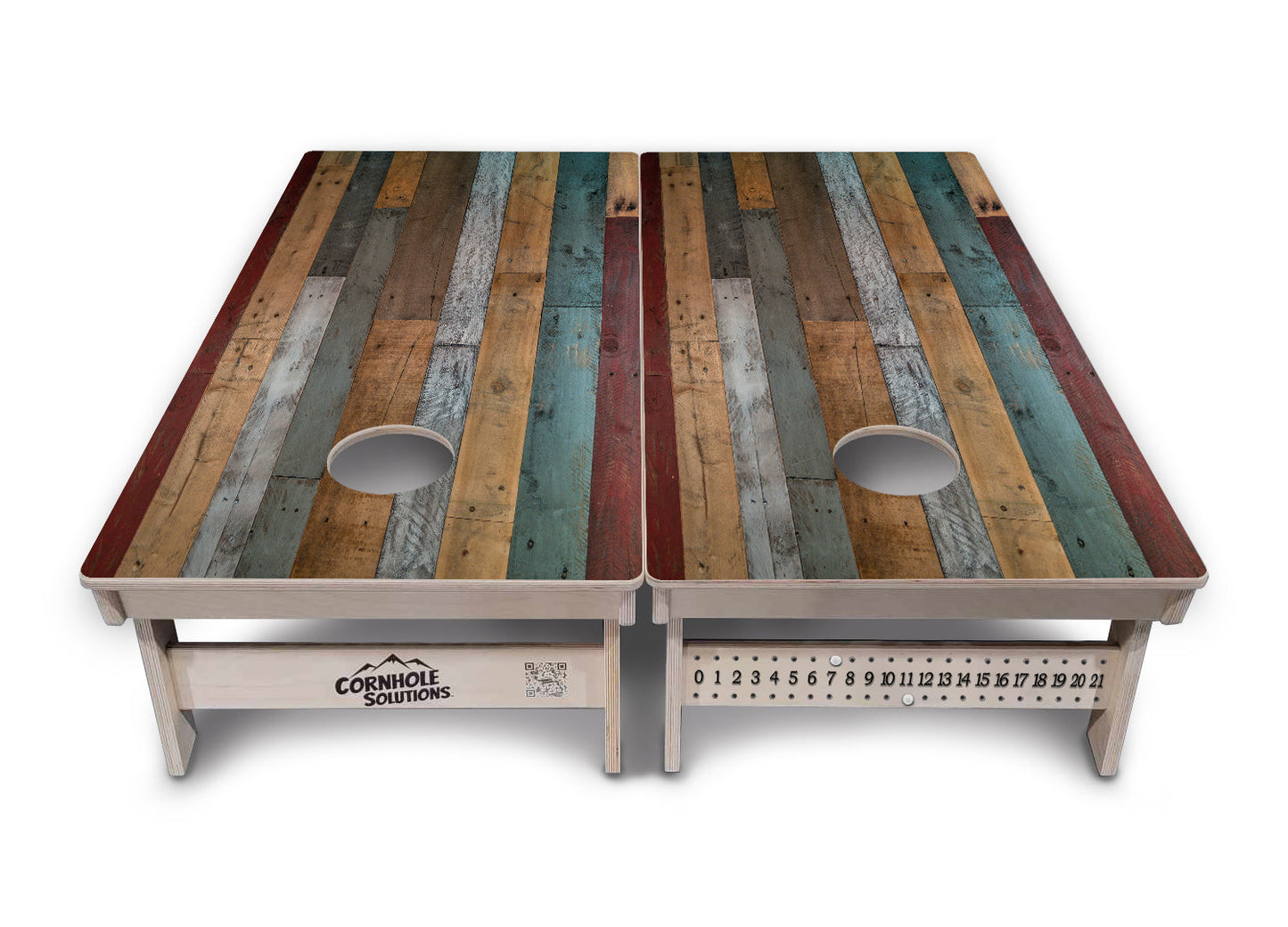 Metallic Wood Planks Cornhole Boards - Professional Tournament Series