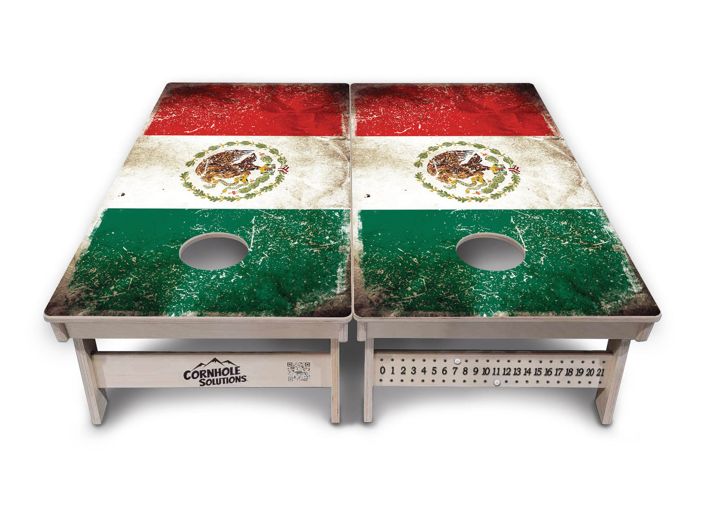 Mexico Flag Cornhole Boards - Professional Tournament Series