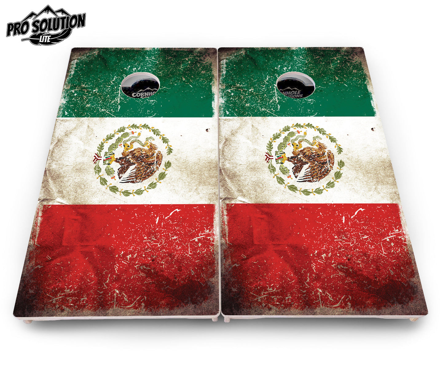 Mexico Flag Cornhole Boards - Pro Solution Lite Series